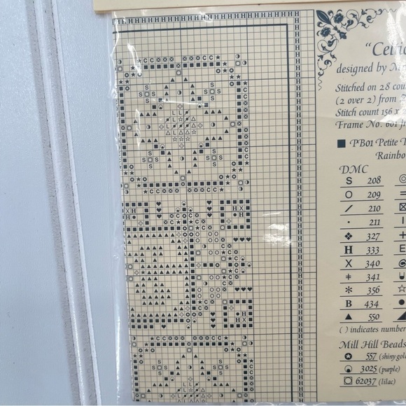 LAVENDER AND LACE “CELTIC SPRING” LL50 VINTAGE CROSS STITCH PATTERN - Picture 6 of 6